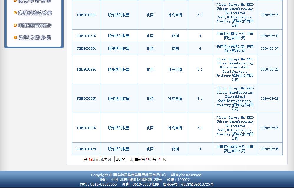 哌柏西利膠囊