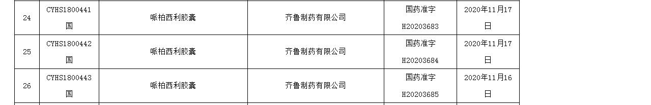 哌帕西利膠囊